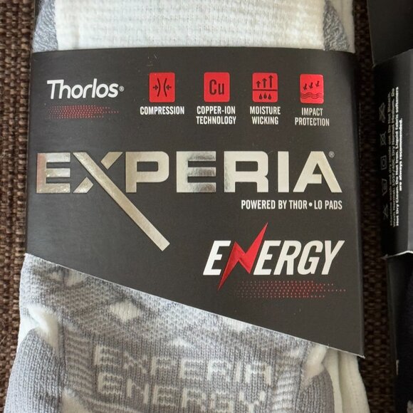 NEW BUNDLE OF 2 THORLOS EXPERIA ENERGY UNISEX OVER CALF COMPRESSION SOCKS Medium - Picture 2 of 6